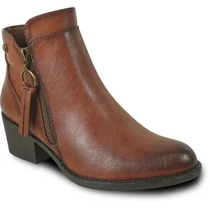 VANGELO Women Boot HF1400 Ankle Dress Boot Brown