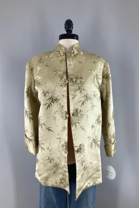 Vintage Gold Satin Brocade Jacket