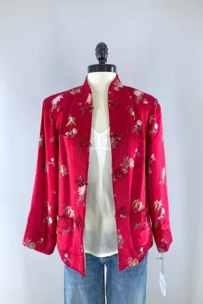 Vintage Reversible Red Satin Jacket