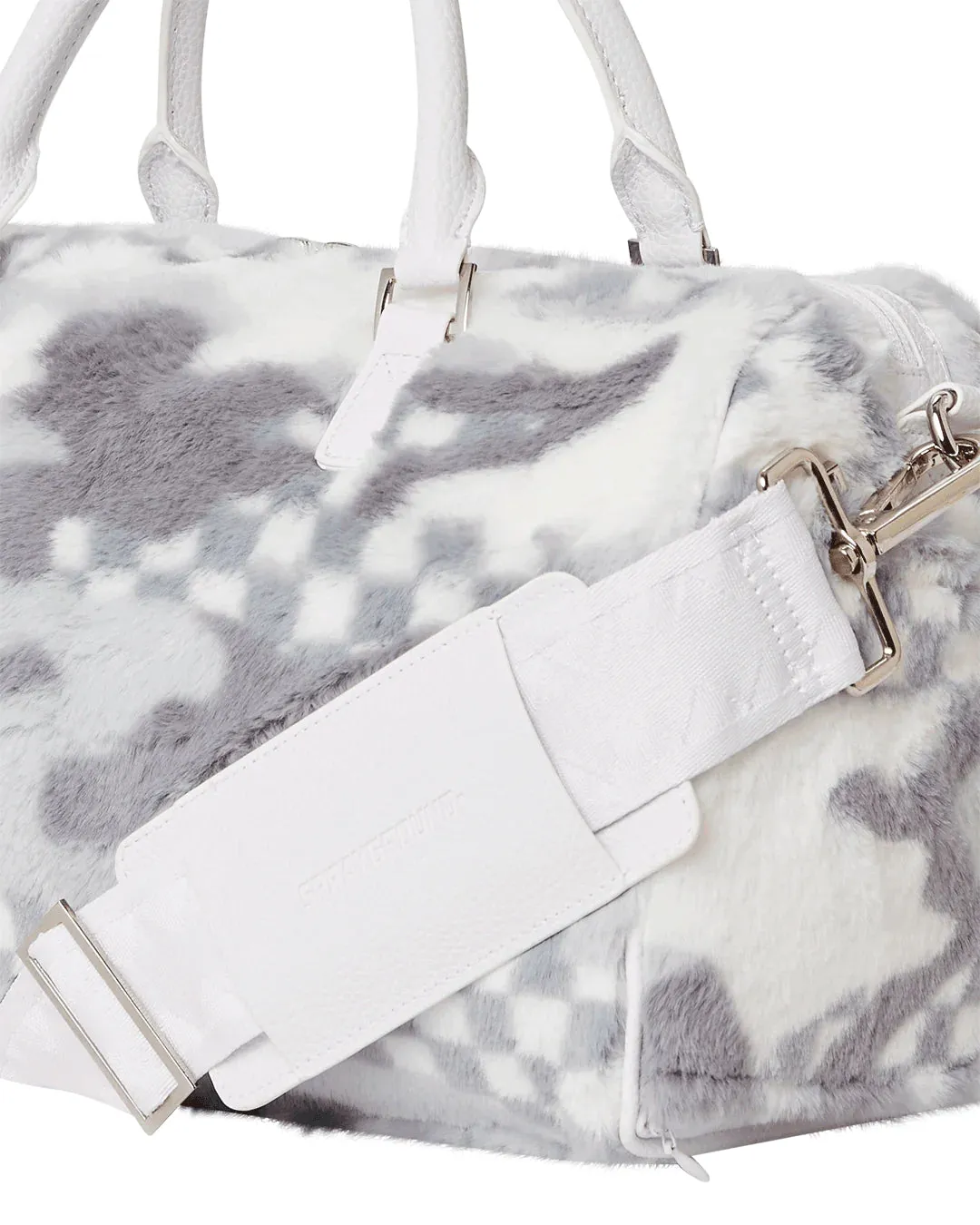 White 3am Fur Mini Duffle