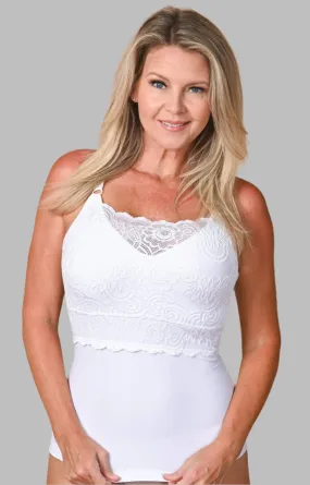 Wirefree Cami-style with Lace Trim Cleavage Cover