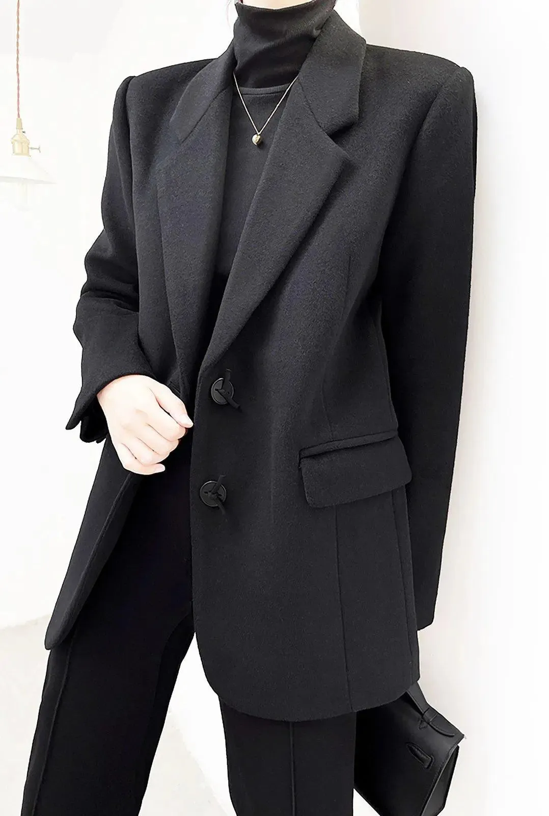 Women Wool Coat,Camel Oversize Wool Blazer,Black Wool Suit Coat,Autumn Suit,Winter Wool coat,boyfriend blazer,Black Wool Blazer,Loose Suit