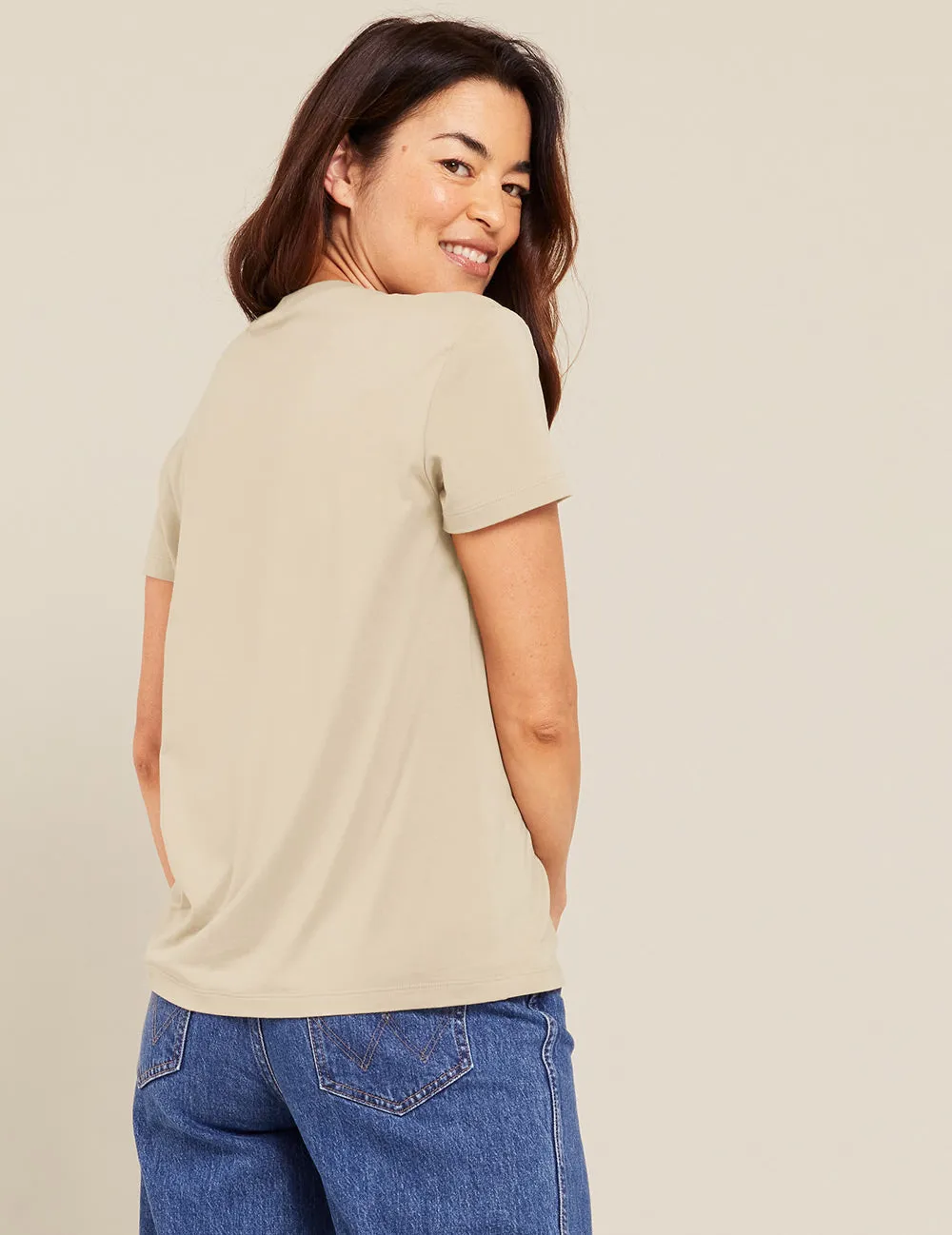 Women's Classic Crew Neck T-Shirt - Stone