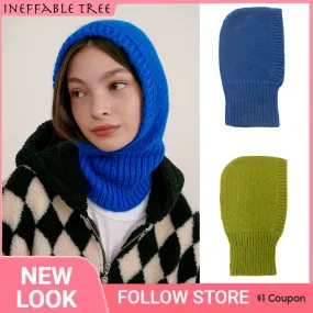 Women's Knitted Balaclava Collar Bonnet