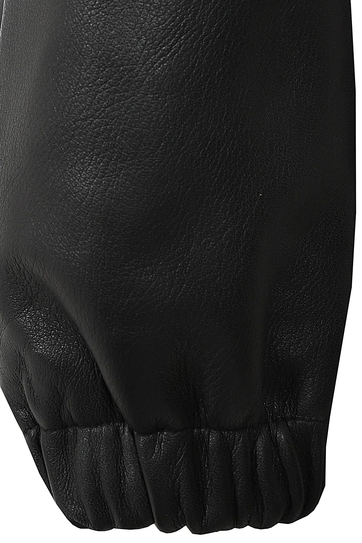 Women's ¾ Length Black Leather Duffle Coat - 'BECKY'